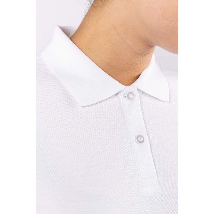  Polo manches longues femme blanc
