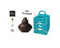 Moulage poule en chocolat personnalisé