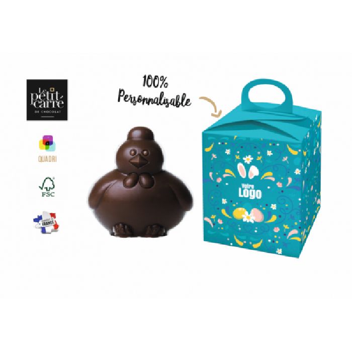  Moulage poule en chocolat personnalisé