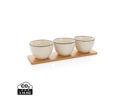 Set 3 bols de service avec plateau en bambou Ukiyo