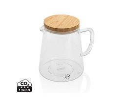 Carafe d'eau 1,2L en verre avec couvercle en bambou Ukiyo