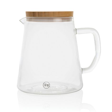 Carafe d'eau 1,2L en verre avec couvercle en bambou Ukiyo - ION