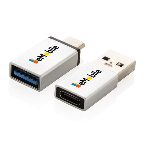 Set d'adaptateurs USB A et USB C