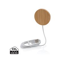 Chargeur magnétique sans fil en bambou 10W