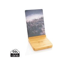 Cadre photo avec chargeur sans fil 5W en bambou