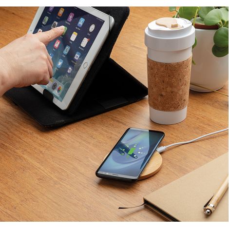 Chargeur à induction 5W en bambou