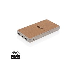 Powerbank 8000 mAh 5W en fibre de paille et liège