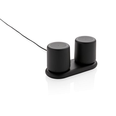 Double enceinte à charge sans fil