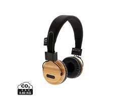 Casque audio sans fil en bambou