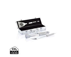 Set de 3 pcs pour barbecue en coffret aluminium