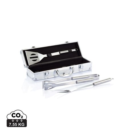  Set de 3 pcs pour barbecue en coffret aluminium