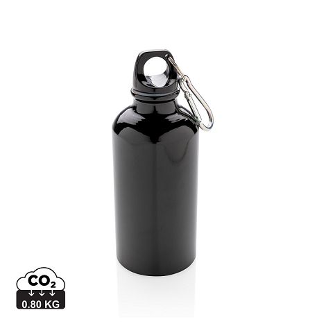 Bouteille sport en aluminium avec mousqueton