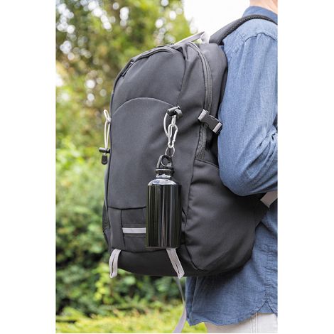 Bouteille sport en aluminium avec mousqueton