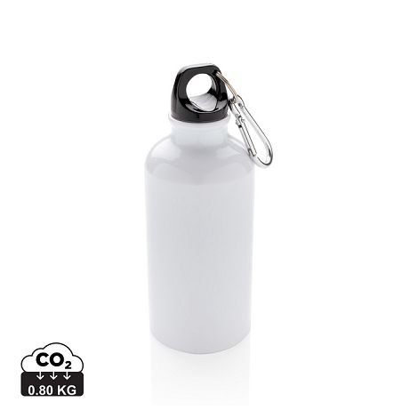 Bouteille sport en aluminium avec mousqueton