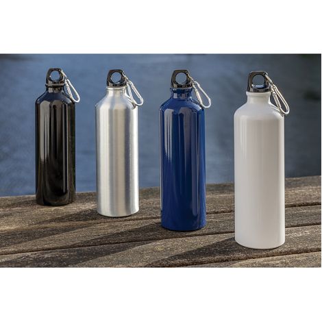 Bouteille d'eau XL en aluminium avec mousqueton