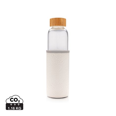 Bouteille en verre borosilicaté avec housse texturé