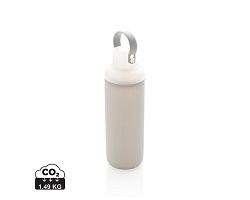 Bouteille d'eau en verre avec revêtement en silicone