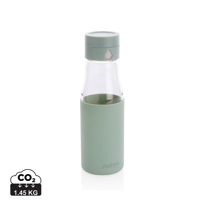  Bouteille en verre 600ml avec compteur d'hydradation Ukiyo