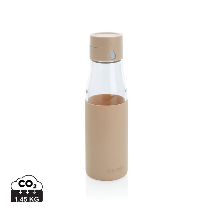  Bouteille en verre 600ml avec compteur d'hydradation Ukiyo