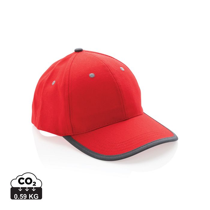  Casquette contraste 6 panneaux coton recyclé Impact AWARE™