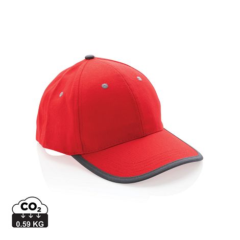  Casquette contraste 6 panneaux coton recyclé Impact AWARE™