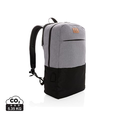  Sac à dos ordinateur 15,6" avec USB et anti RFID