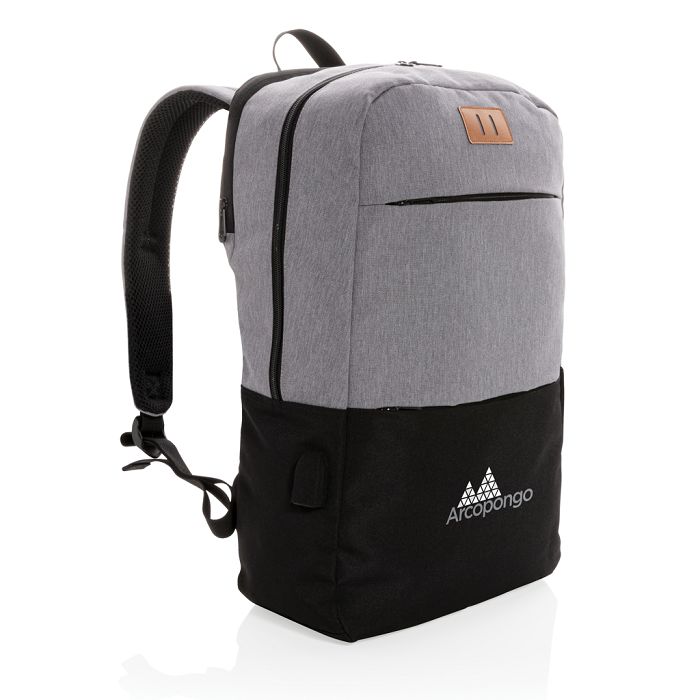  Sac à dos ordinateur 15,6" avec USB et anti RFID