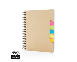 Carnet de notes A5 Kraft avec notes autocollantes