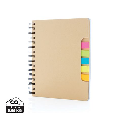  Carnet de notes A5 Kraft avec notes autocollantes