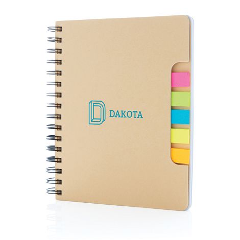  Carnet de notes A5 Kraft avec notes autocollantes