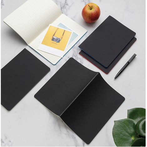 Carnet de notes A5 avec couverture souple et bord coloré