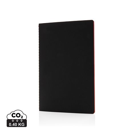 Carnet de notes A5 avec couverture souple et bord coloré