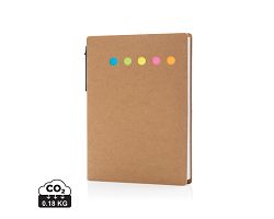 Carnet A6 de notes autocollantes avec stylo