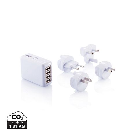  Adaptateur de voyage avec 4 ports USB