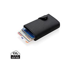 Porte-cartes anti RFID en aluminium et PU