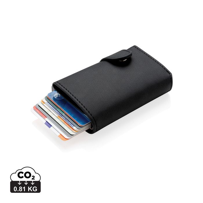  Porte-cartes anti RFID en aluminium et PU