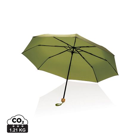  Mini parapluie 20.5" rPET 190T poignée bambou Impact AWARE™