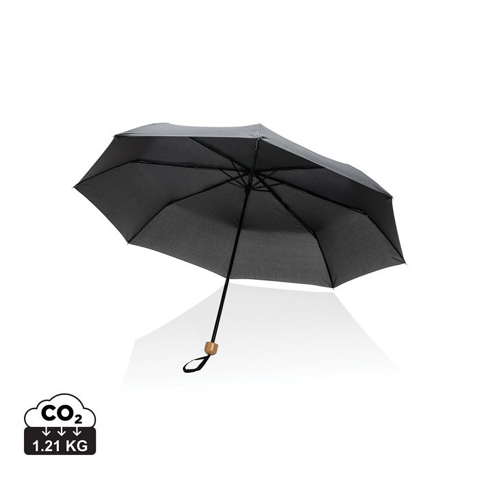  Mini parapluie 20.5" rPET 190T poignée bambou Impact AWARE™