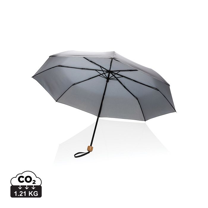  Mini parapluie 20.5" rPET 190T poignée bambou Impact AWARE™