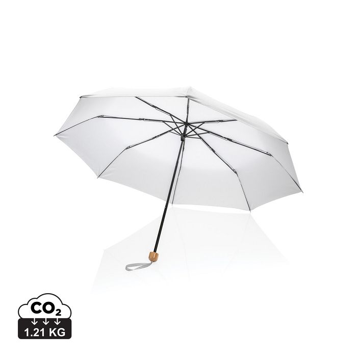  Mini parapluie 20.5" rPET 190T poignée bambou Impact AWARE™