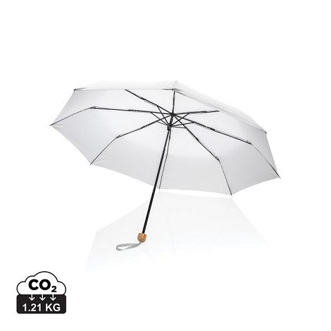  Mini parapluie 20.5" rPET 190T poignée bambou Impact AWARE™