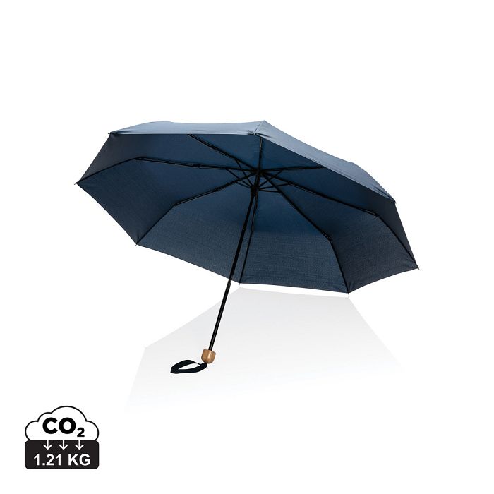  Mini parapluie 20.5" rPET 190T poignée bambou Impact AWARE™