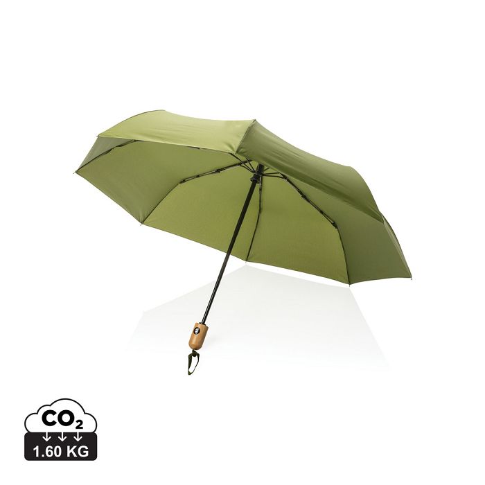  Parapluie 21" automatique rPET 190T et bambou Impact AWARE™