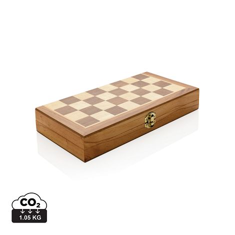 Jeu d'échecs pliable en bois