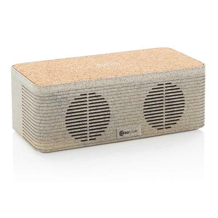  Enceinte 5W avec chargeur à induction en fibre de paille