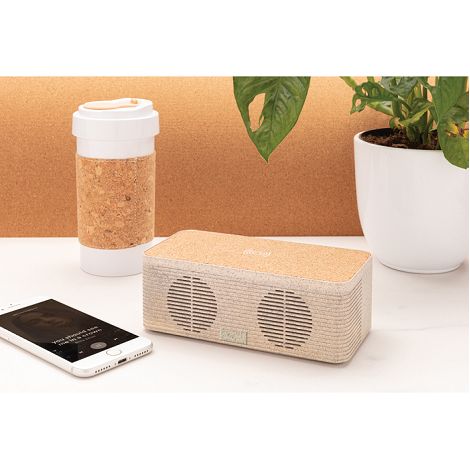  Enceinte 5W avec chargeur à induction en fibre de paille