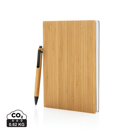  Set carnets de notes A5 et stylo en bambou