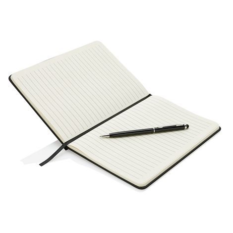  Carnet A5 à couverture rigide en PU avec Stylo tactile