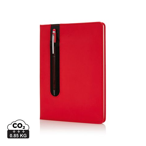  Carnet A5 à couverture rigide en PU avec Stylo tactile