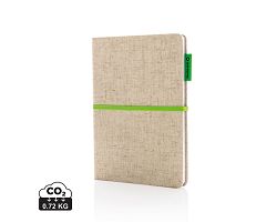 Carnet A5 à couverture en jute